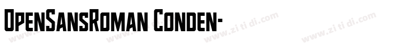 0penSansRoman Conden字体转换